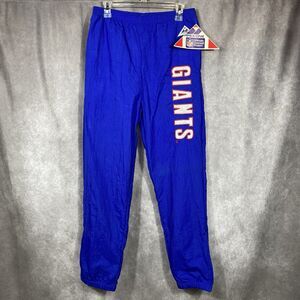 Vintage New York Giants Pants Mens M Blue NFL Football Nylon Windbreaker 90s